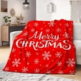 thumbnail image 1 of Merry Christmas Throw Blanket White Snowflake Flannel Blanket Red Christmas Blanket for Kids Boys Girls Xmas Room Decorative Christmas New Year Gift Blanket (Blanket Xmas3015-60 x50), 1 of 5