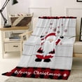 thumbnail image 1 of Merry Christmas Throw Flannel Blanket 40x60In Gnome and Snowflake Red and Black Buffalo Plaid Wood Super Soft Cozy Bed Blanket, Lightweight Plush Fuzzy Bed Throw for Bedroom Sofa Couch Living Room, 1 of 4