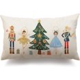 thumbnail image 1 of Merry Christmas Throw Pillow Cover 12x20 Inch Nutcracker Christmas Decor Winter Holiday Party Cushion Case Decoration for Sofa Couch, 1 of 6