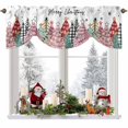 thumbnail image 1 of Merry Christmas Tie Up Valances Curtain, Colorful Xmas Tree Winter Snowflake Adjustable Rod Pocket Short Window Treatment Tie Up Curtains Valances for Kitchen Living Room Bathroom 42x12 Inches, 1 of 9