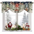 thumbnail image 1 of Merry Christmas Tie Up Valances Curtain, Funny Red Blue Yellow Gnome Snow Tree Adjustable Rod Pocket Short Window Treatment Tie Up Curtains Valances for Kitchen Living Room Bathroom 42x18 Inches, 1 of 9