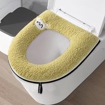 Merry Christmas - Toilet Seat Thickened Toilet Seat With Carrying Handle Complete Coverage Winter Warm Household Toilet Seat Removable Waterproof Toilet Seat