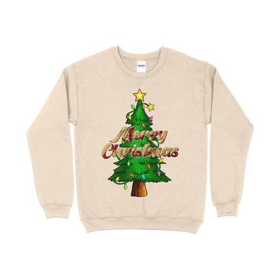 Merry Christmas Tree (2) Shirt, Christmas Sweatshirt, Women's Christmas Crewneck, Women's Holiday Shirt, Xmas tee, Mom