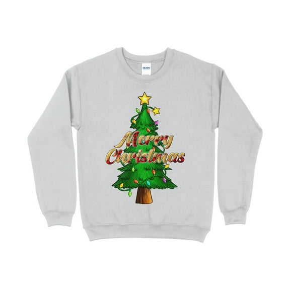 Merry Christmas Tree (2) Shirt, Christmas Sweatshirt, Women's Christmas Crewneck, Women's Holiday Shirt, Xmas tee, Mom