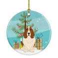 thumbnail image 1 of Merry Christmas Tree Basset Hound Ceramic Ornament, 1 of 3
