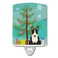 thumbnail image 1 of Merry Christmas Tree Bull Terrier Black White Ceramic Night Light, 1 of 1