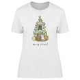 thumbnail image 1 of Merry Christmas Tree Cats T-Shirt Women -Image by Shutterstock, Female Large, 1 of 2