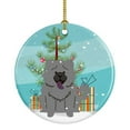 thumbnail image 1 of Merry Christmas Tree Chow Chow Blue Ceramic Ornament, 1 of 1