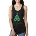 thumbnail image 1 of Merry Christmas Tree Christmas Ladies Racerback Tank Top, Black, X-Large, 1 of 3