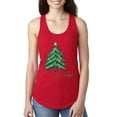 thumbnail image 1 of Merry Christmas Tree Christmas Ladies Racerback Tank Top, Red, Large, 1 of 3