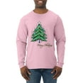 thumbnail image 1 of Merry Christmas Tree Christmas Mens Long Sleeve Shirt, Light Pink, 3XL, 1 of 3