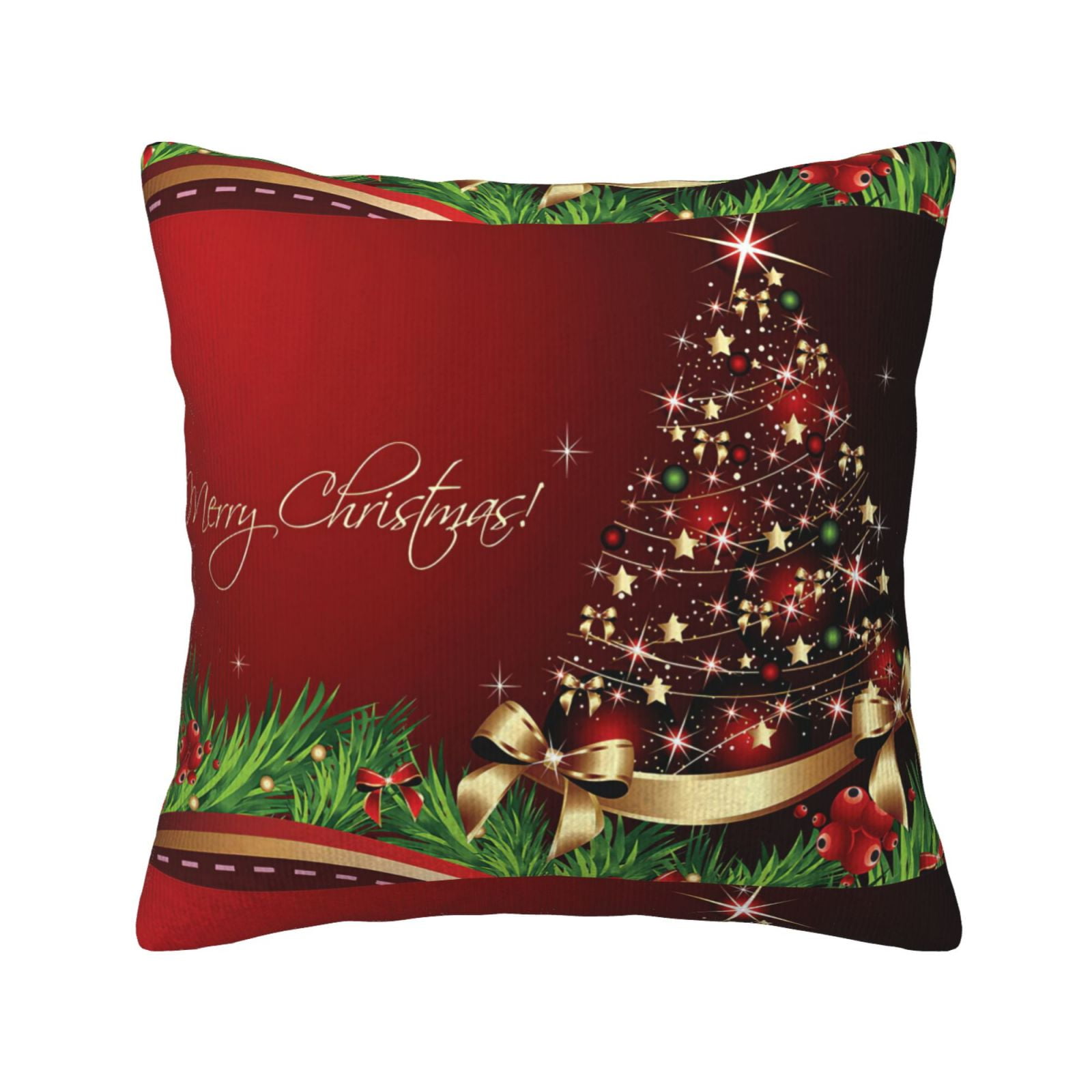 Merry Christmas Tree Christmas Pillows Cozy Throw Pillows Decorative