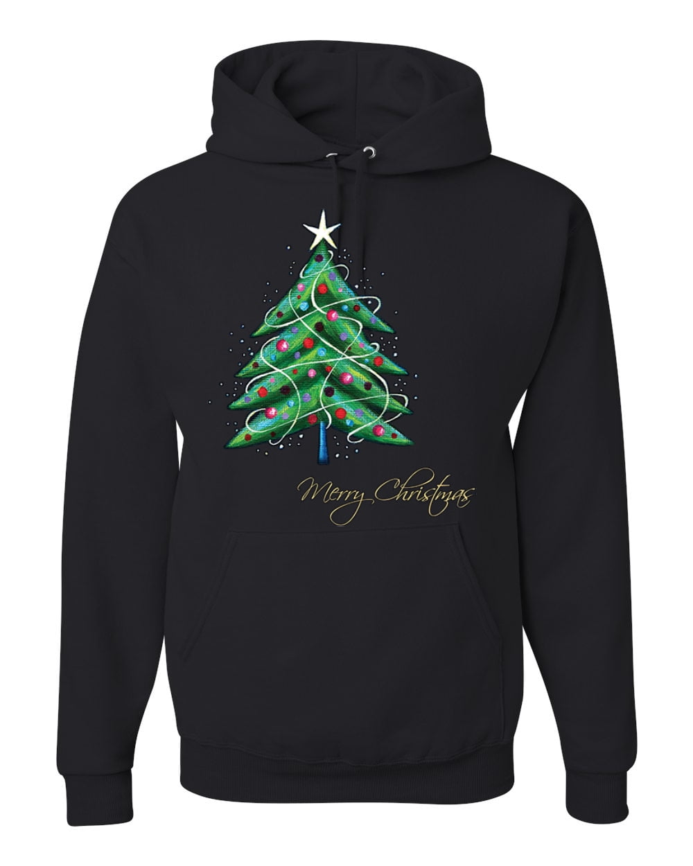 Merry Christmas Tree Christmas Unisex Graphic Hoodie Sweatshirt