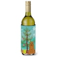 thumbnail image 1 of Merry Christmas Tree Cocker Spaniel Red Wine Bottle Beverge Insulator Hugger, 1 of 1