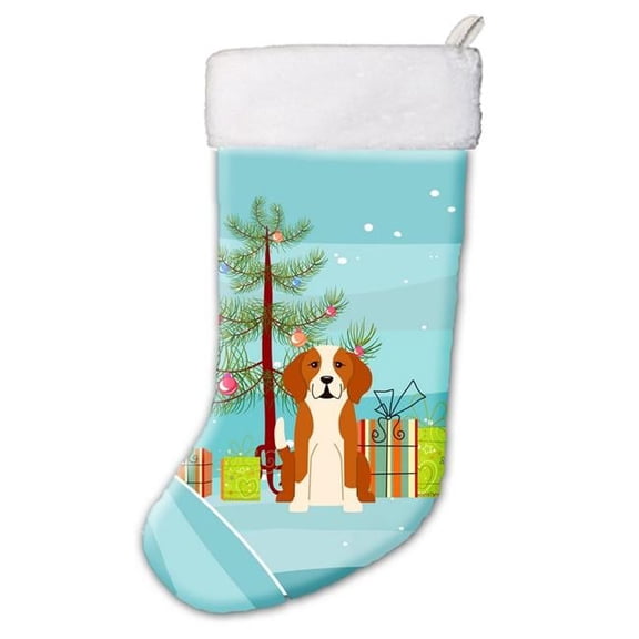 Merry Christmas Tree English Foxhound Christmas Stocking