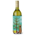 thumbnail image 1 of Merry Christmas Tree German Shepherd Wine Bottle Beverge Insulator Hugger, 1 of 1