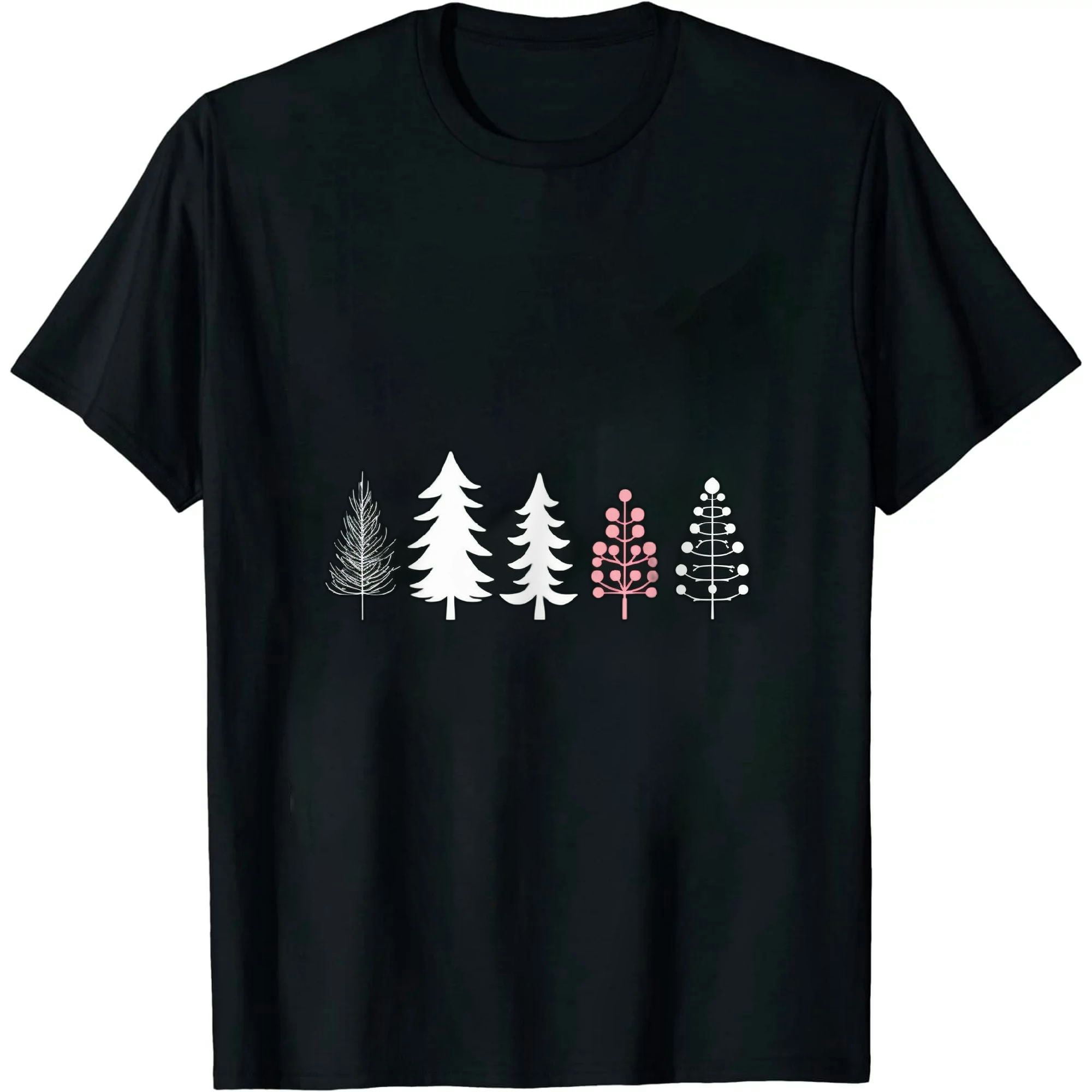 Merry Christmas Tree Holiday Matching Xmas For Women Men TShirt Black