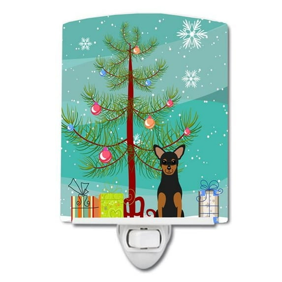 Merry Christmas Tree Manchester Terrier Ceramic Night Light