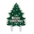 Merry Christmas Tree Metal Yard Stake for Front Lawn, Garden, or Back