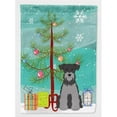 thumbnail image 1 of Merry Christmas Tree Miniature Schanuzer Black & Silver Flag Canvas House Size, 1 of 1