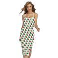 thumbnail image 1 of Merry Christmas Tree Pattern Printed Cross Back Cami Dress, Jesus Christian Fashion Summer Maxi Sexy Casual Dress For Women, 1 of 4