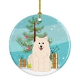 thumbnail image 1 of Merry Christmas Tree Samoyed Ceramic Ornament, 1 of 3
