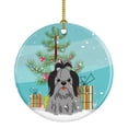 thumbnail image 1 of Merry Christmas Tree Shih Tzu Black Silver Ceramic Ornament, 1 of 2
