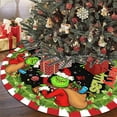 thumbnail image 1 of Merry Christmas Tree Skirt – 36" Farmhouse-Inspired Holiday Decor with Star & Snowflake Design, Perfect for Xmas Party Decorations, 1 of 6