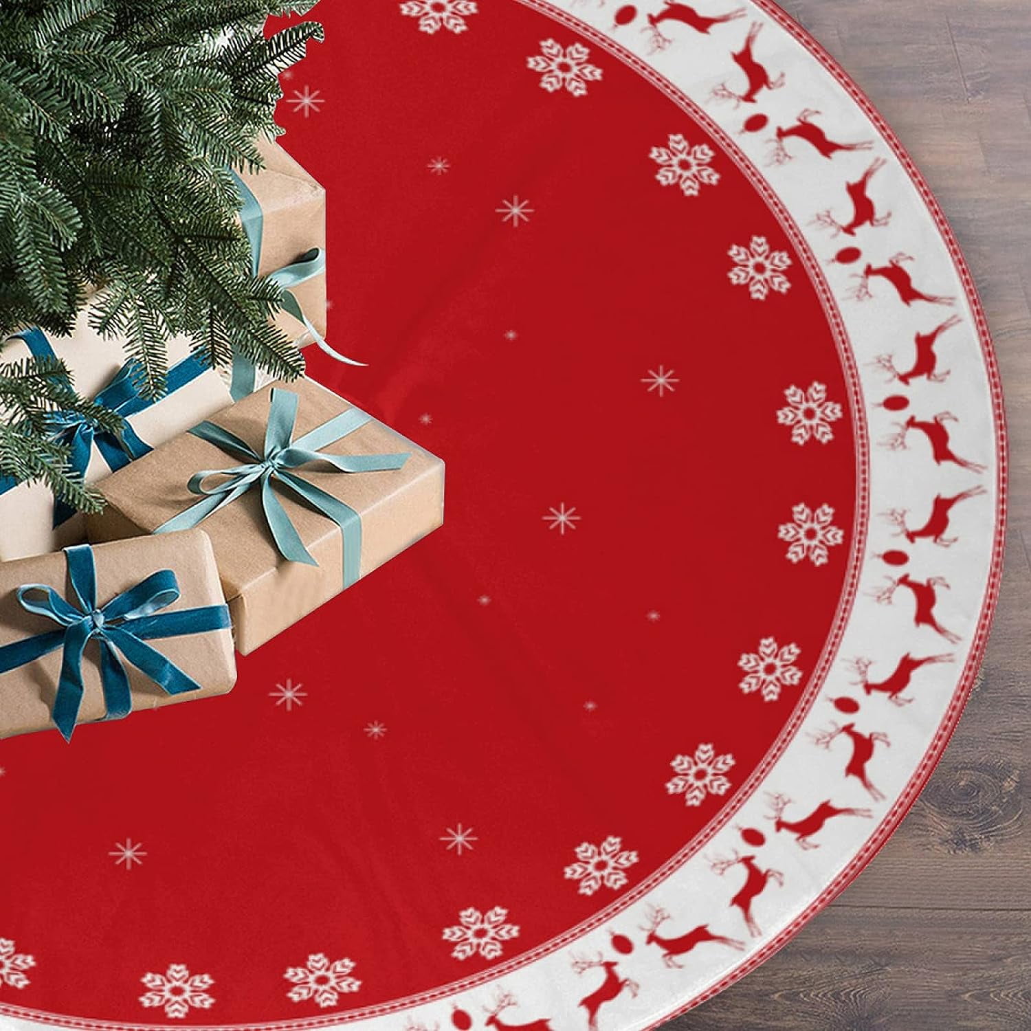 Merry Christmas Tree Skirt Collar Grinch Soft Farmhouse Xmas Holiday