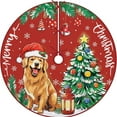 thumbnail image 1 of Merry Christmas Tree Skirt for Holiday Party, Christmas Tree Decoration Bottom Tree Skirt Xmas Tree Surrounds, 1 of 1