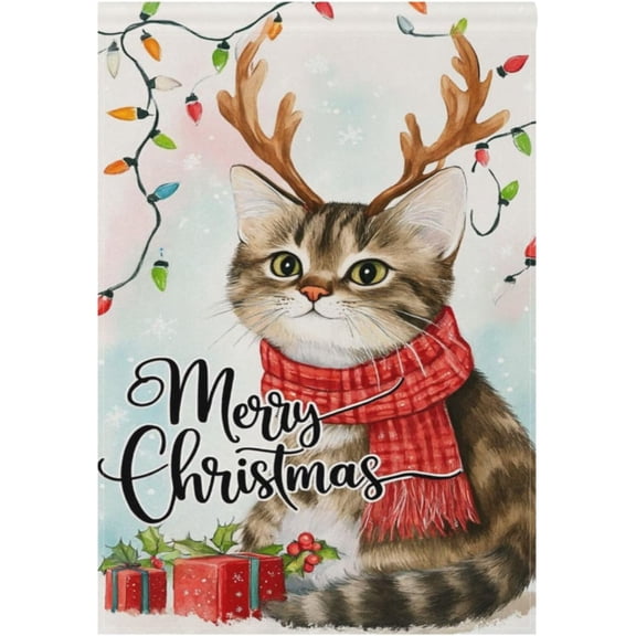 Merry Christmas Tree Snowflake Garden Flag Winter Snow Double Sided Flags House 28" x 40", Xmas Winter Snowman New Year Red Garden Flags Vertical Yard Banner Outdoor Decoration