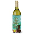 thumbnail image 1 of Merry Christmas Tree Staffordshire Bull Terrier Chocolate Wine Bottle Hugger, 1 of 1