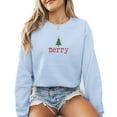 thumbnail image 1 of Merry Christmas Tree Sweatshirt Women Xmas Season Long Sleeve Graphic Shirts Cozy Weather Lover Pullover Tops, 1 of 4