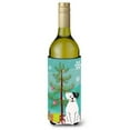 thumbnail image 1 of Merry Christmas Tree White Boxer Cooper Wine Bottle Beverge Insulator Hugger, 1 of 1