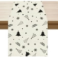 thumbnail image 1 of Merry Christmas Tree Winter Xmas Cloth Table Runner Burlap Table Decoration for Home Kitchen Dining Dinner Indoor Holiday Farmhouse Decor 13x36 Inch, 1 of 6