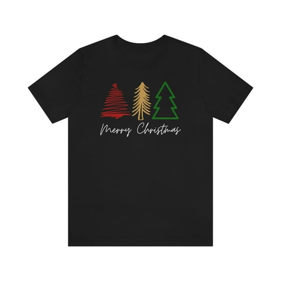Merry Christmas Trees Unisex Jersey Short Sleeve T-shirt