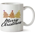 thumbnail image 1 of Merry Christmas Trees White Mug Novelty Mug 11 Oz Coffee Tea Funny For Women Men Ceramic White Great Gift Idea Cup, 1 of 5