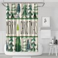 thumbnail image 1 of Merry Christmas Triangle Tree Shower Curtain,Washable Show Curtain with Hooks Basic Polyester Fabric Bathroom Curtains for Thanksgiving Day Fall Party Home Decor, 1 of 5