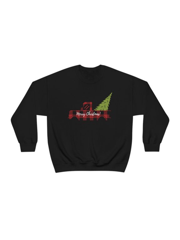 Merry Christmas Truck Unisex Crewneck Sweatshirt