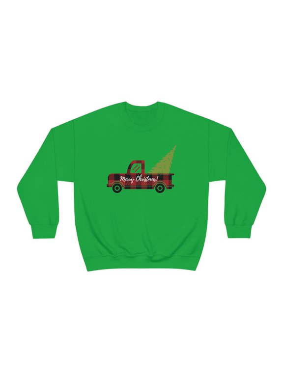 Merry Christmas Truck Unisex Crewneck Sweatshirt