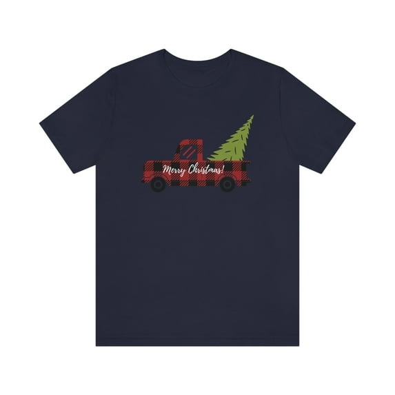 Merry Christmas Truck Unisex Jersey Short Sleeve T-shirt