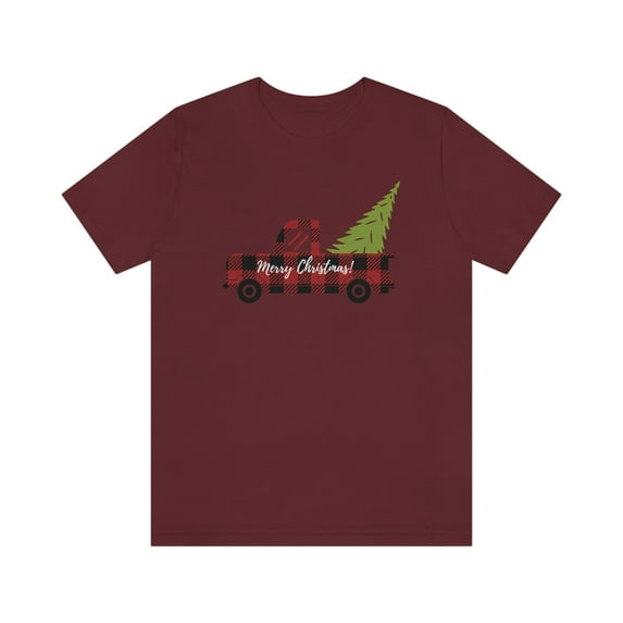 Merry Christmas Truck Unisex Jersey Short Sleeve T-shirt