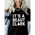 thumbnail image 1 of Merry Christmas Tshirt It's a Beaut Clark Print Short Sleeve Shirt for Women, 1 of 4