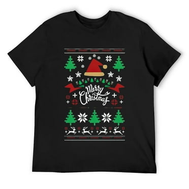 Merry Christmas Ugly Design For Men Holiday X-mas T Shirt Black
