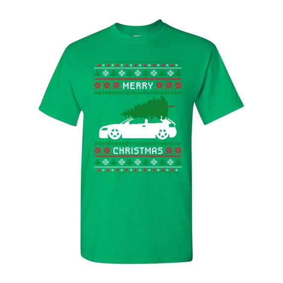 Merry Christmas Ugly Xmas Tree Funny Humor DT Adult T-Shirt Tee