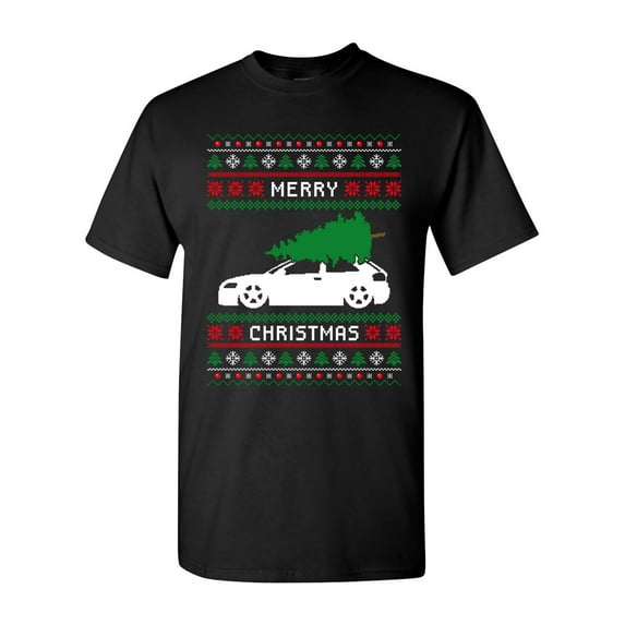 Merry Christmas Ugly Xmas Tree Funny Humor DT Adult T-Shirt Tee