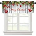 thumbnail image 1 of Merry Christmas Valance Curtain for Kitchen Windows Snowman Xmas Tree Romantic Snowflake Bathroom Window Curtain Valance Rod Pocket for Bedroom Living Room, 54" X 18"-1 Panel, 1 of 6