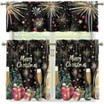 thumbnail image 1 of Merry Christmas Valance Curtains Set for Windows, Kitchen Valances Window Treatments for Kitchen Bathroom Bedroom Home Decor Curtain, Window Kitchen Curtain Tier and Valance 36 Inch Length, 1 of 5