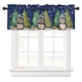 thumbnail image 1 of Merry Christmas Valances for Windows Cute Xmas Tree Winter Snowflake Rod Pocket Curtain Valance Window Treatment Short Curtains for Kitchen Living Room, 60"x18", 1 of 5