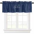 thumbnail image 1 of Merry Christmas Valances for Windows, Xmas Tree Light Filtering Window Treatment Valances, Rod Pocket Small Curtains for Kitchen/Bathroom, 60"x14", 1 of 9